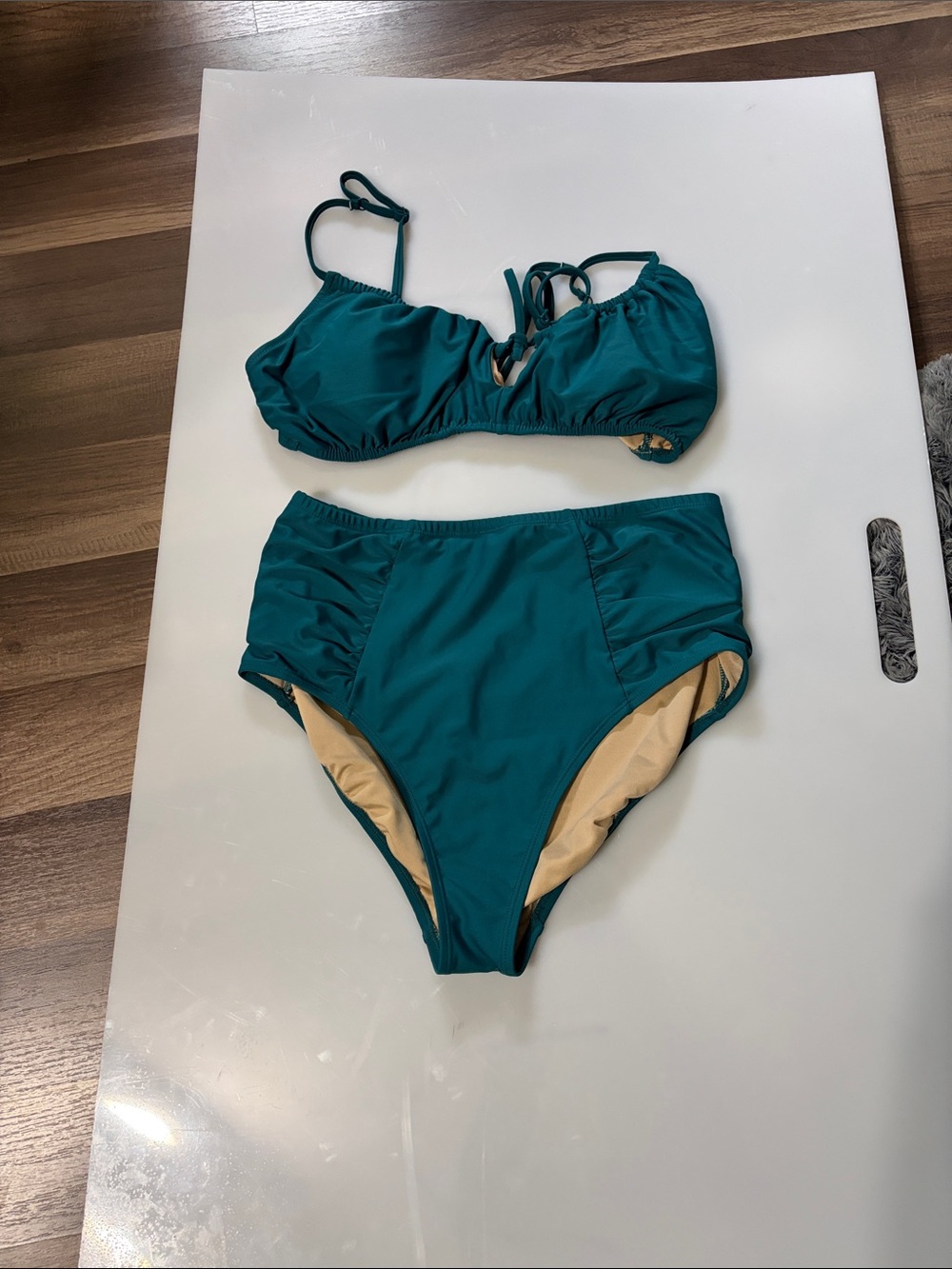 Old Navy Teal High-Waist Two-Piece Bikini